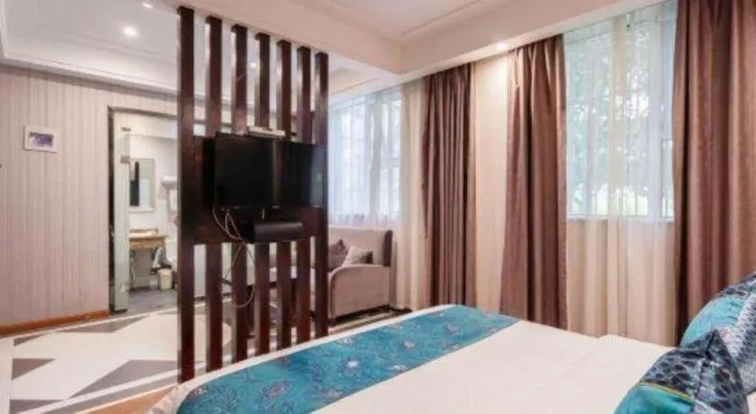 Bed in GreenTree Inn Wuxi Xinwu District Meicun Town Taibo Avenue