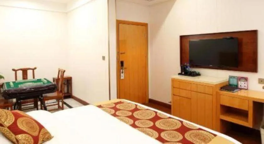 Bed in GreenTree Inn Wuxi Xinwu District Meicun Town Taibo Avenue