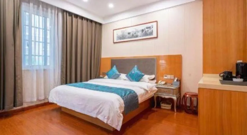Bed in GreenTree Inn Wuxi Xinwu District Meicun Town Taibo Avenue