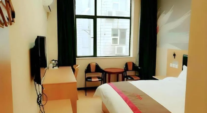 Bed in Thank Hotel Jiangxi Jiujiang Lianxi District Railway Station Square