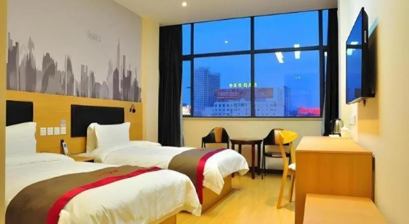 Bed in Thank Hotel Jiangxi Jiujiang Lianxi District Railway Station Square