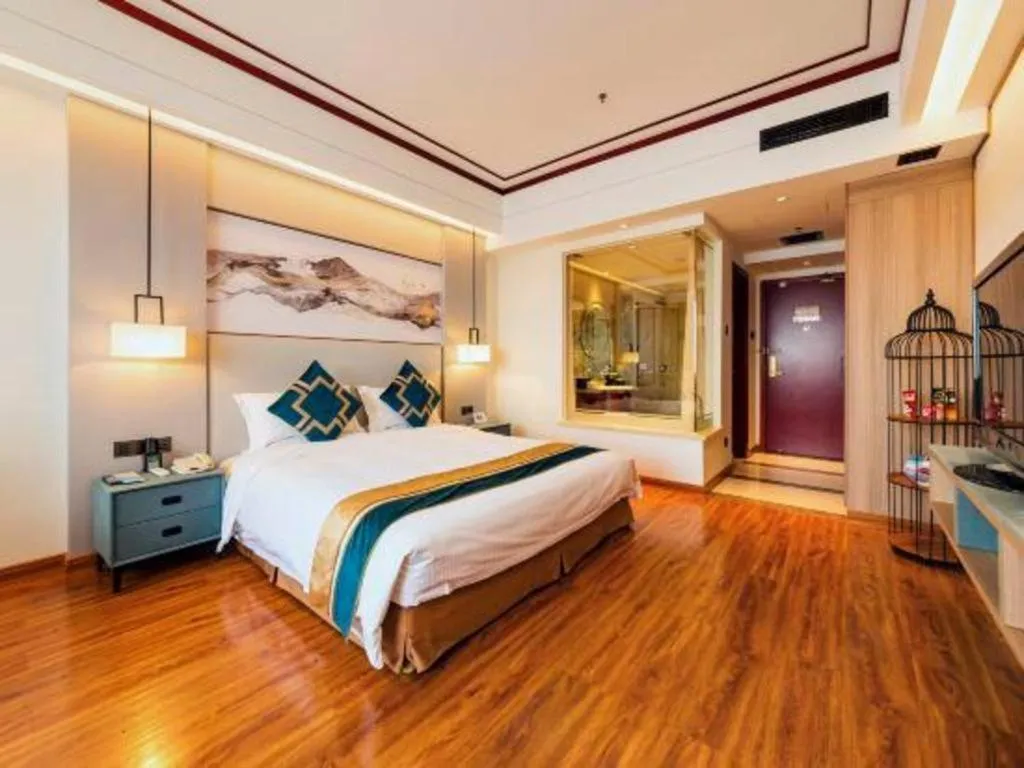 Bed in Junyu Grand Hotel Qinhuangdao