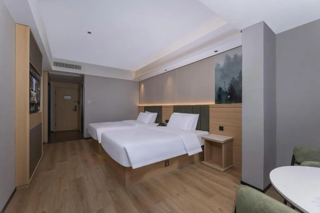 Bed in GreenTree Inn Suzhou Wuzhong