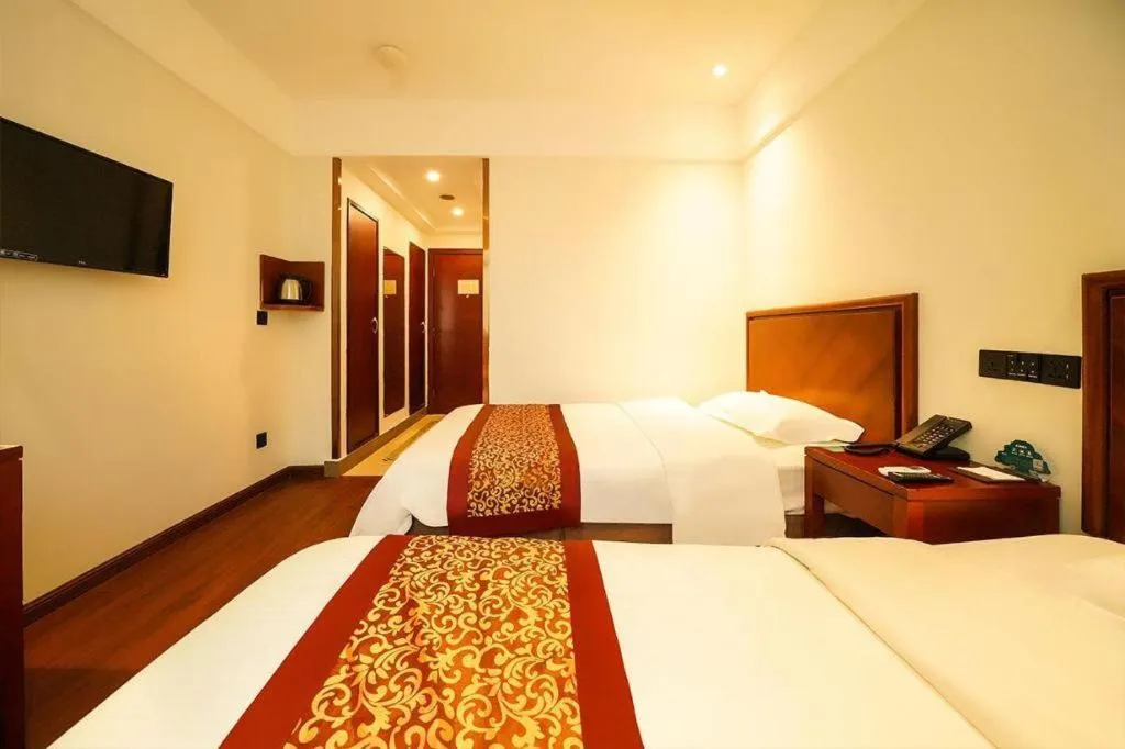 Bed in GreenTree Inn Suzhou Wuzhong