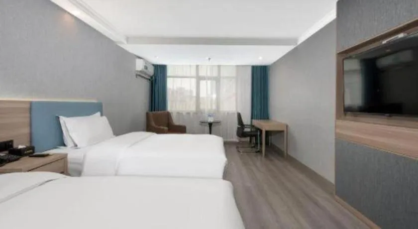 Bed in GreenTree Inn Hotel - Nantong Hongming Plaza