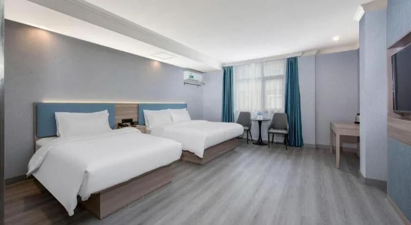 Bed in GreenTree Inn Hotel - Nantong Hongming Plaza