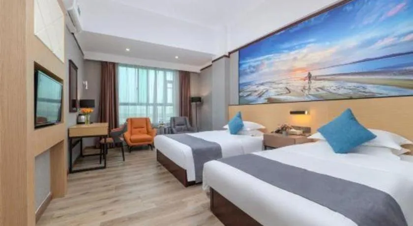 Bed in GreenTree Inn Zhongshan Nanlang Metro Station Branch