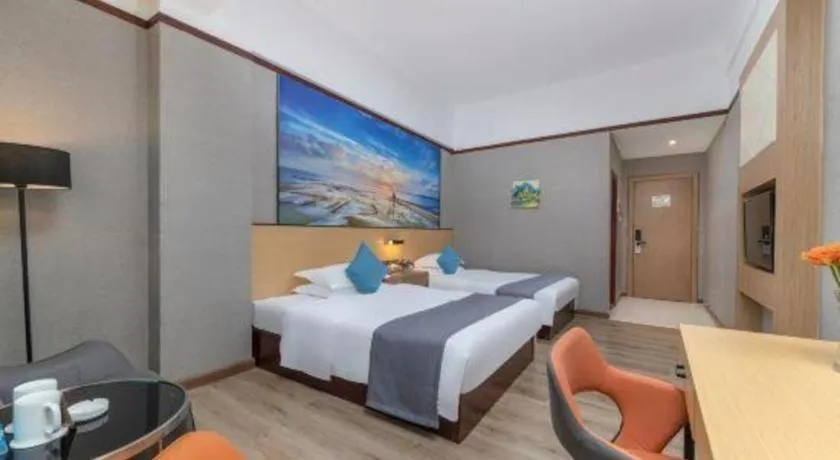 Bed in GreenTree Inn Zhongshan Nanlang Metro Station Branch