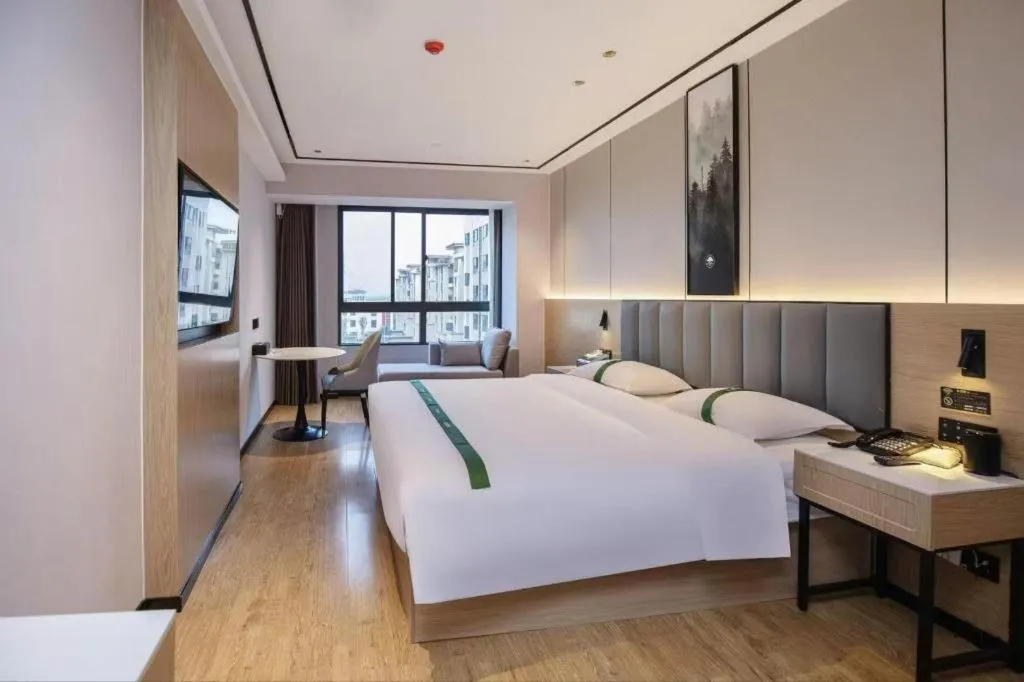Bed in GreenTree Inn Bengbu Huaihe Walking Street