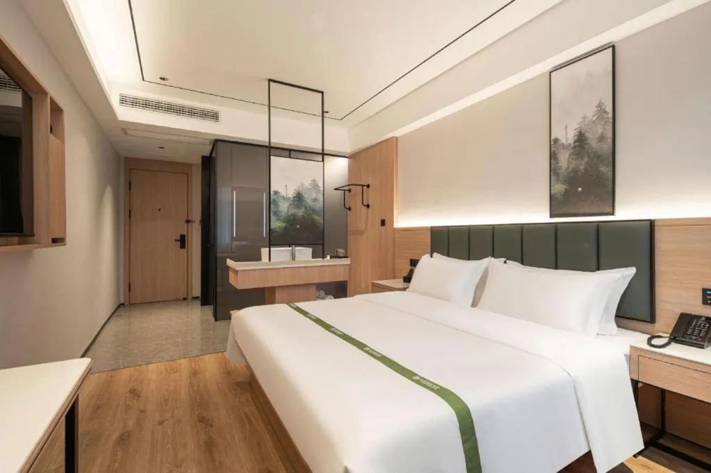 Bed in GreenTree Inn Bengbu Huaihe Walking Street