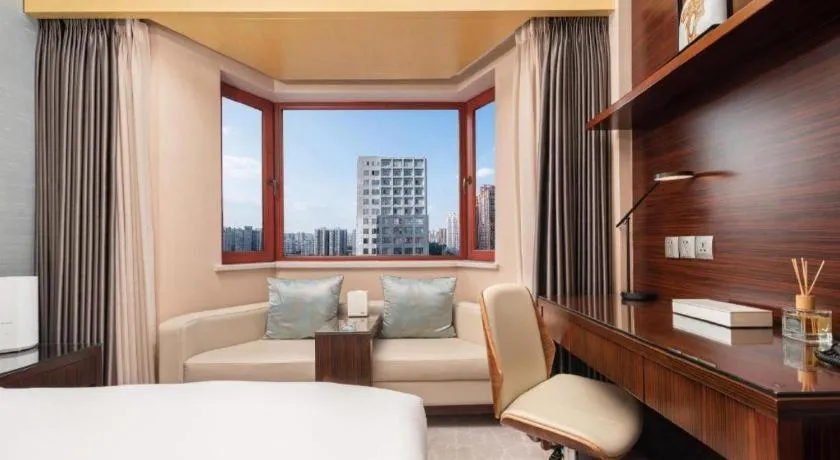 Bed in Shijiazhuang International Building Hotel