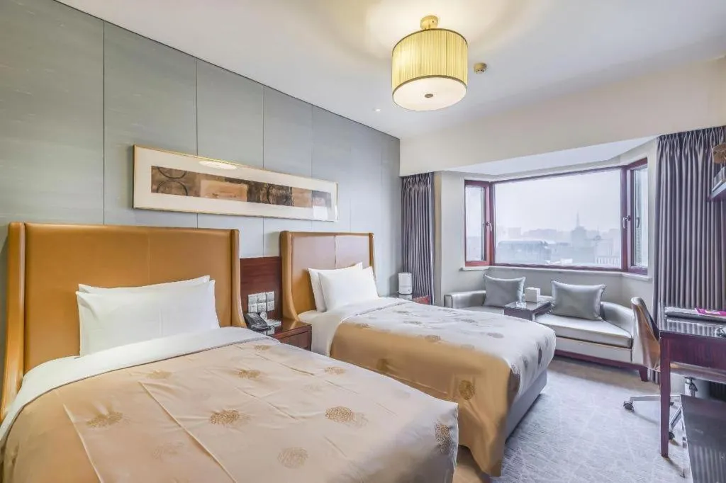 Bed in Shijiazhuang International Building Hotel