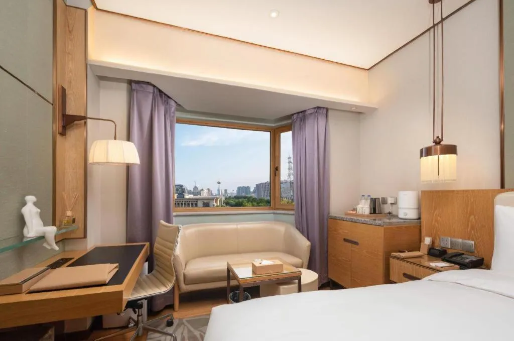 Bed in Shijiazhuang International Building Hotel