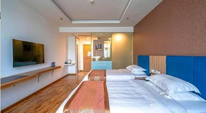 Bed in Shanshui Trend Hotel Beijing International Airport Branch
