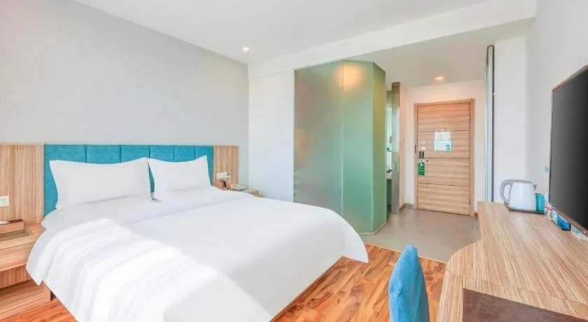 Bed in Shanshui Trend Hotel Beijing International Airport Branch