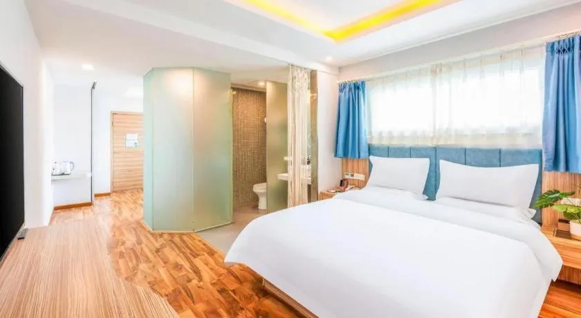 Bed in Shanshui Trend Hotel Beijing International Airport Branch