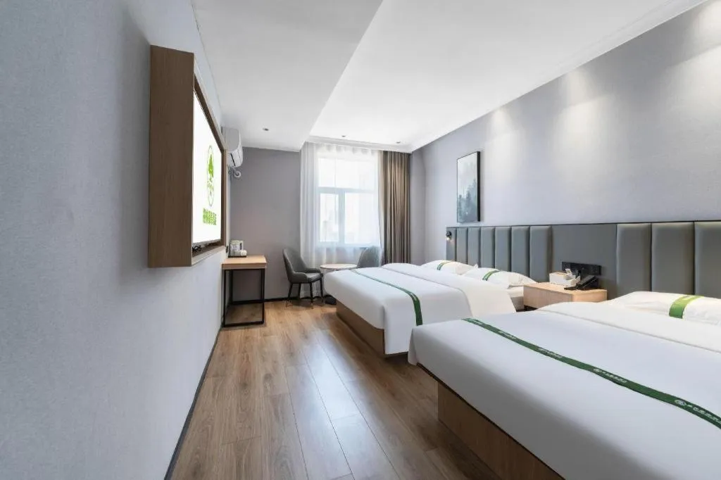 Bed in GreenTree Inn Weihai Port