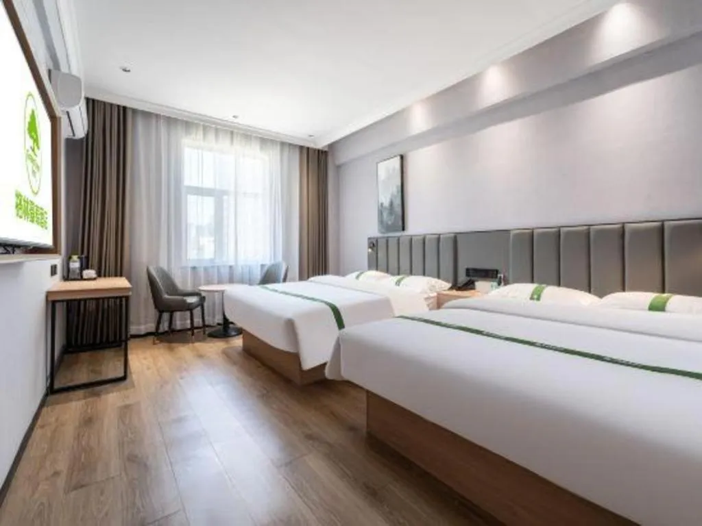 Bed in GreenTree Inn Weihai Port