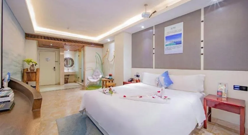 Bed in Huangma Holiday Nanhai Museum Hotel