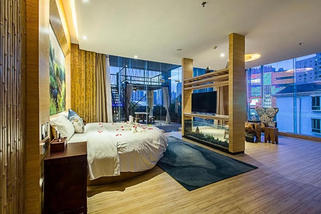 Bed in Huangma Holiday Nanhai Museum Hotel