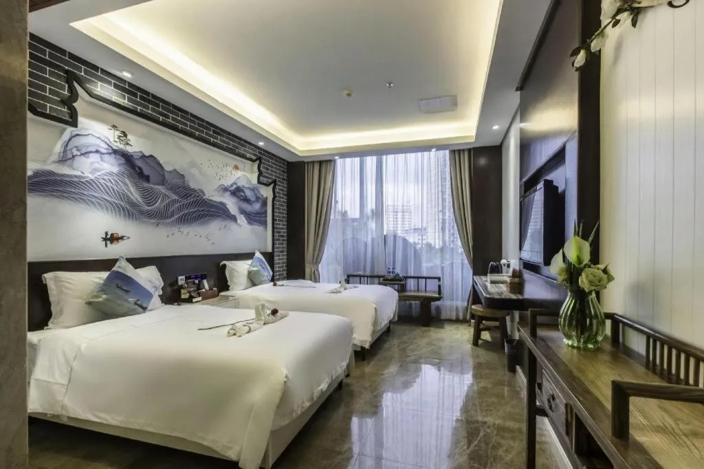 Bed in Huangma Holiday Nanhai Museum Hotel
