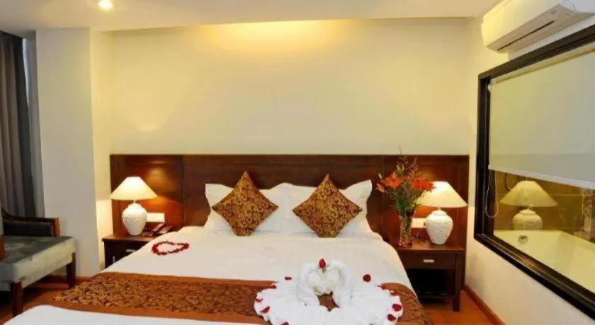 Bed in Hanoi Golden Hotel