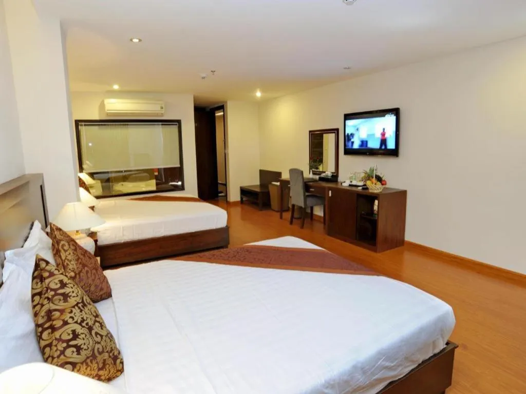 Bed in Hanoi Golden Hotel