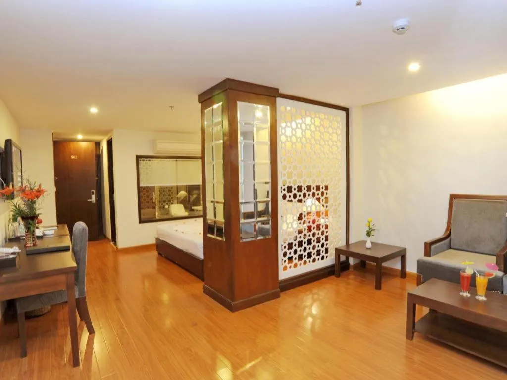 Bed in Hanoi Golden Hotel