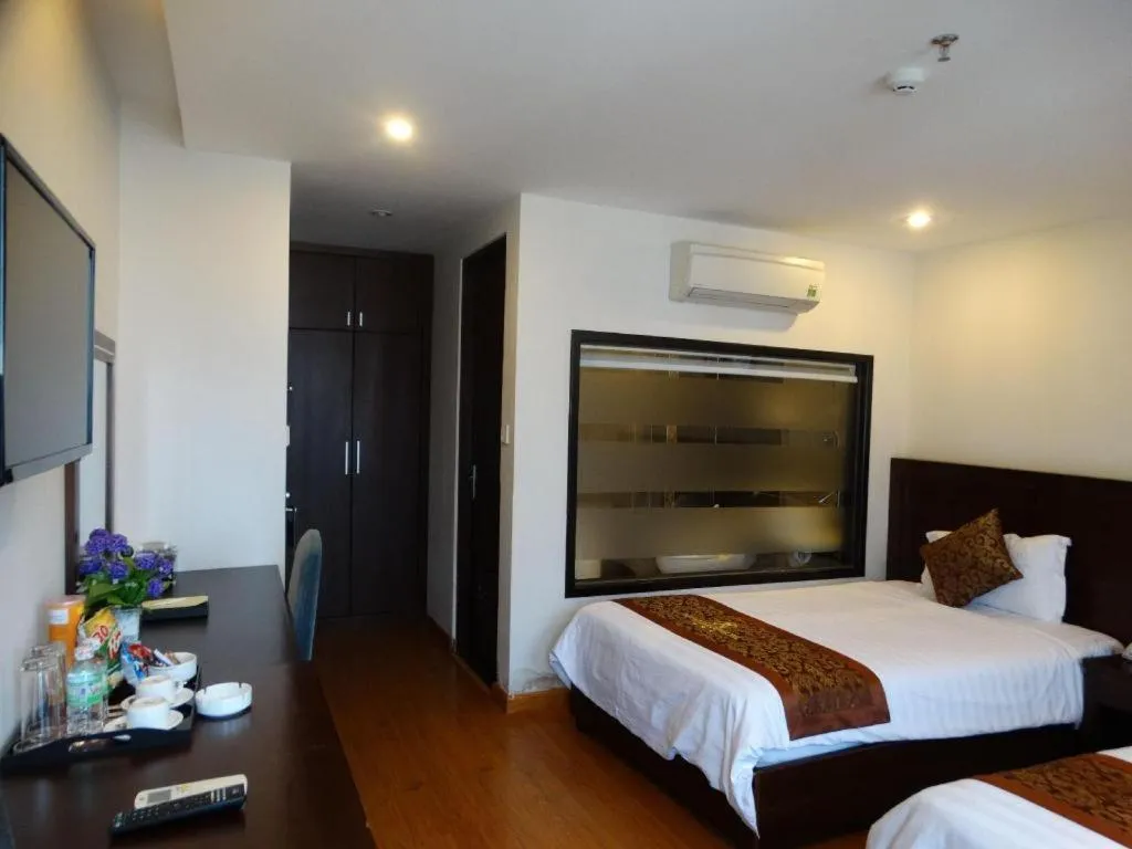 Bed in Hanoi Golden Hotel