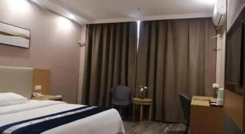 Bed in GreenTree Inn Nantong Haian Kaifa District Express Hotel