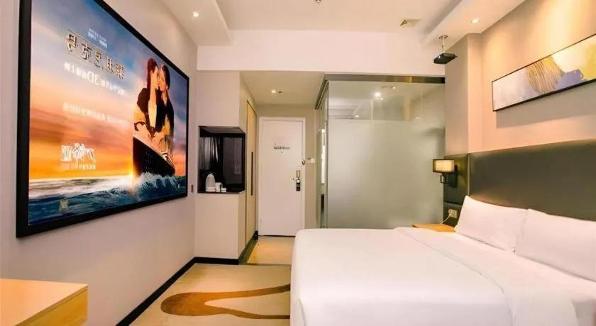 Bed in GreenTree Inn Guangzhou Panyu Bus Station Business Hotel