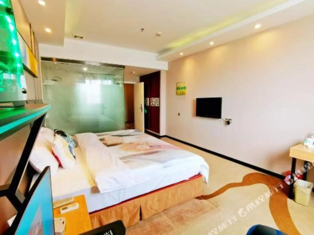 Bed in GreenTree Inn Guangzhou Panyu Bus Station Business Hotel