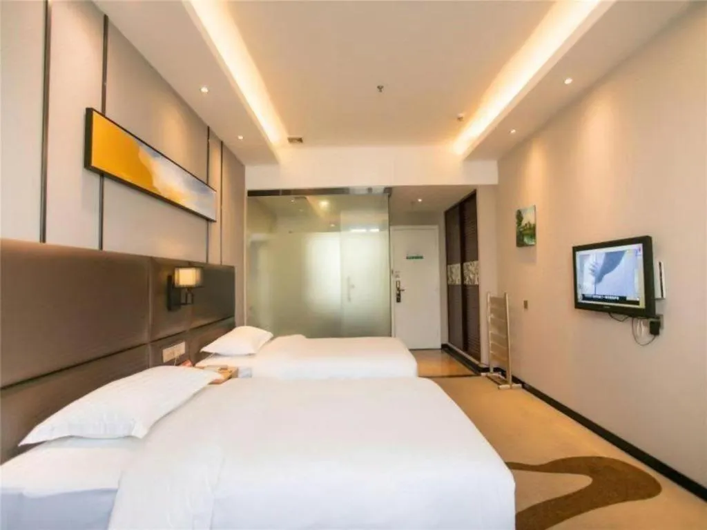 Bed in GreenTree Inn Guangzhou Panyu Bus Station Business Hotel