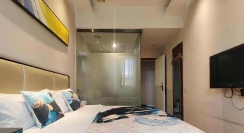 Bed in GreenTree Inn Guangzhou Panyu Bus Station Business Hotel