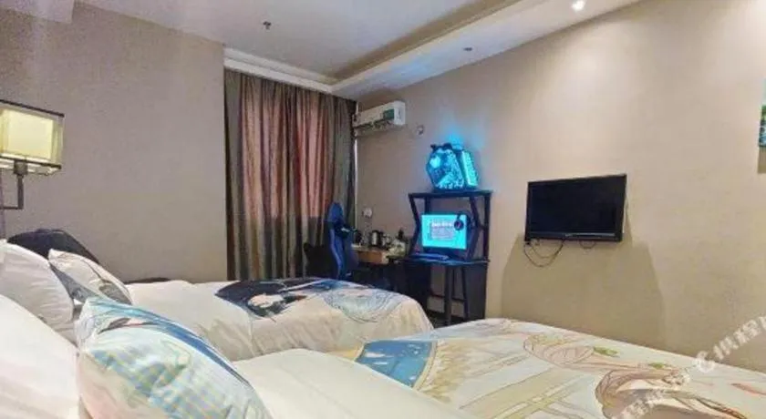 Bed in GreenTree Inn Guangzhou Panyu Bus Station Business Hotel