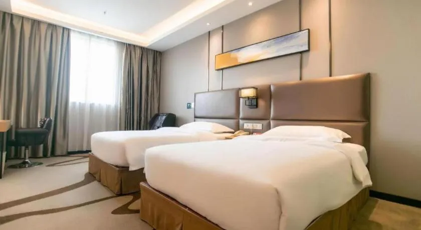 Bed in GreenTree Inn Guangzhou Panyu Bus Station Business Hotel