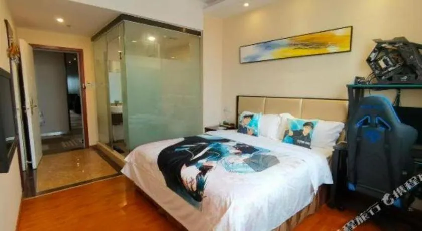 Bed in GreenTree Inn Guangzhou Panyu Bus Station Business Hotel