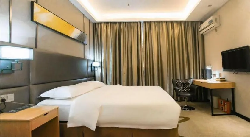Bed in GreenTree Inn Guangzhou Panyu Bus Station Business Hotel