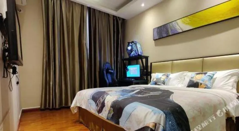 Bed in GreenTree Inn Guangzhou Panyu Bus Station Business Hotel