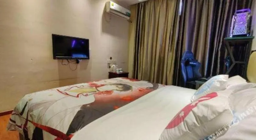 Bed in GreenTree Inn Guangzhou Panyu Bus Station Business Hotel