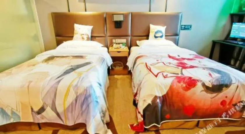 Bed in GreenTree Inn Guangzhou Panyu Bus Station Business Hotel