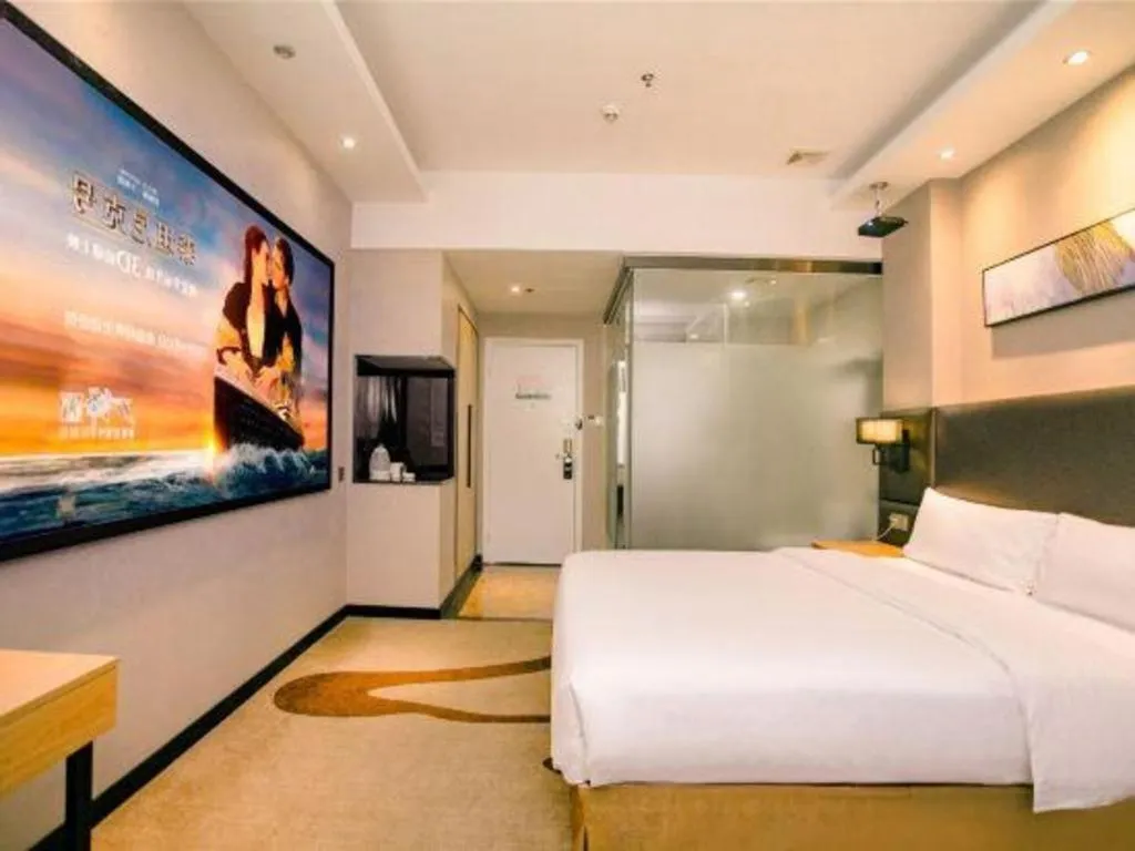 Bed in GreenTree Inn Guangzhou Panyu Bus Station Business Hotel