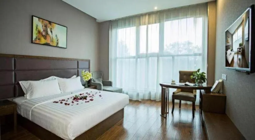 Bed in GreenTree Inn Taizhou Gaogang District Business Hotel