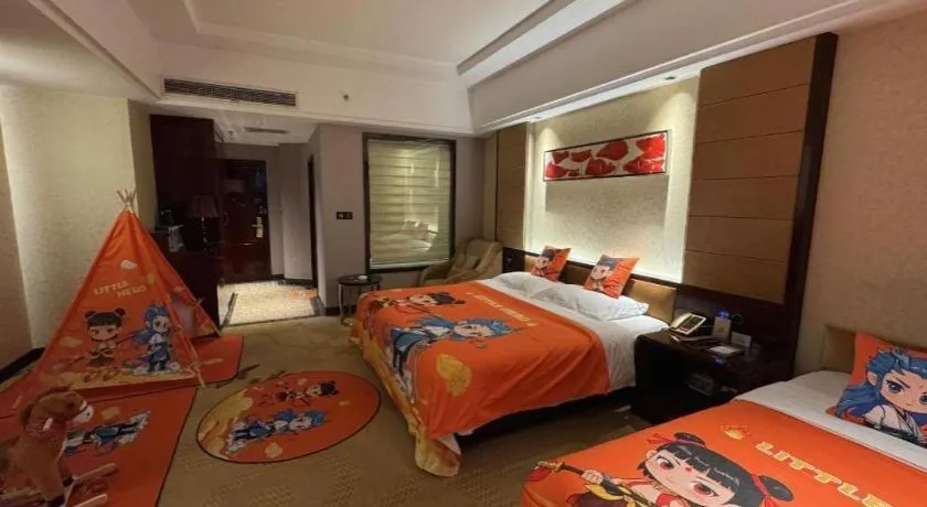 Bed in Xin Sheng Da Hong Sheng International Hotel