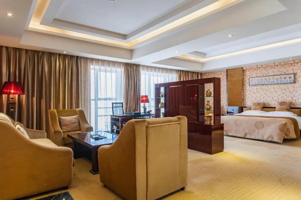 Bed in Xin Sheng Da Hong Sheng International Hotel