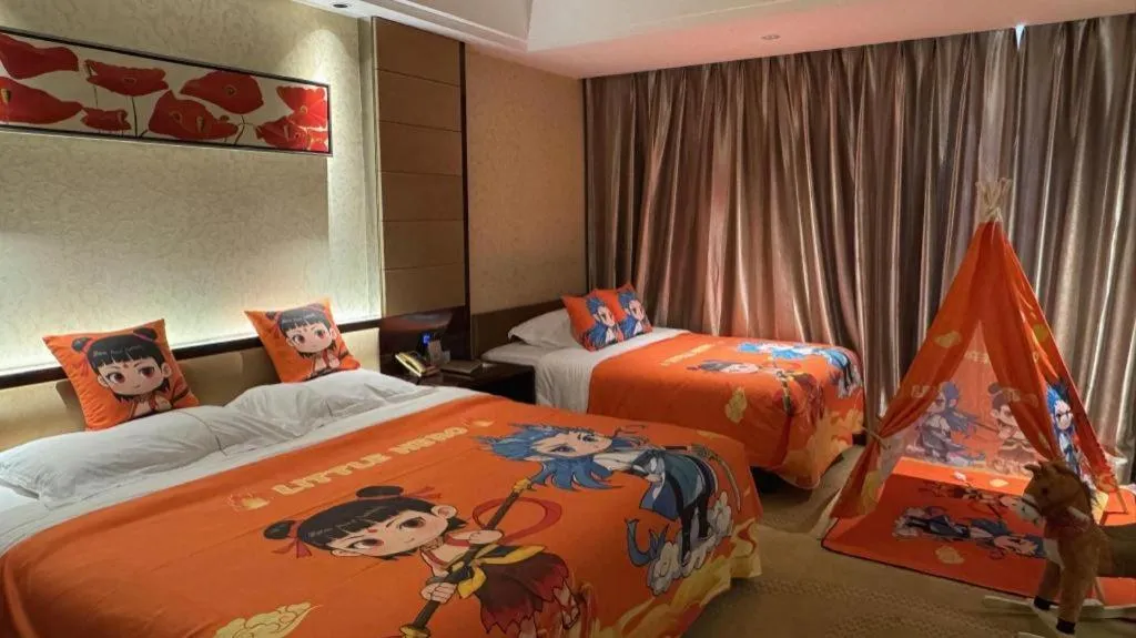Bed in Xin Sheng Da Hong Sheng International Hotel