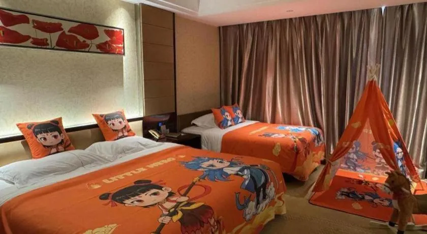 Bed in Xin Sheng Da Hong Sheng International Hotel