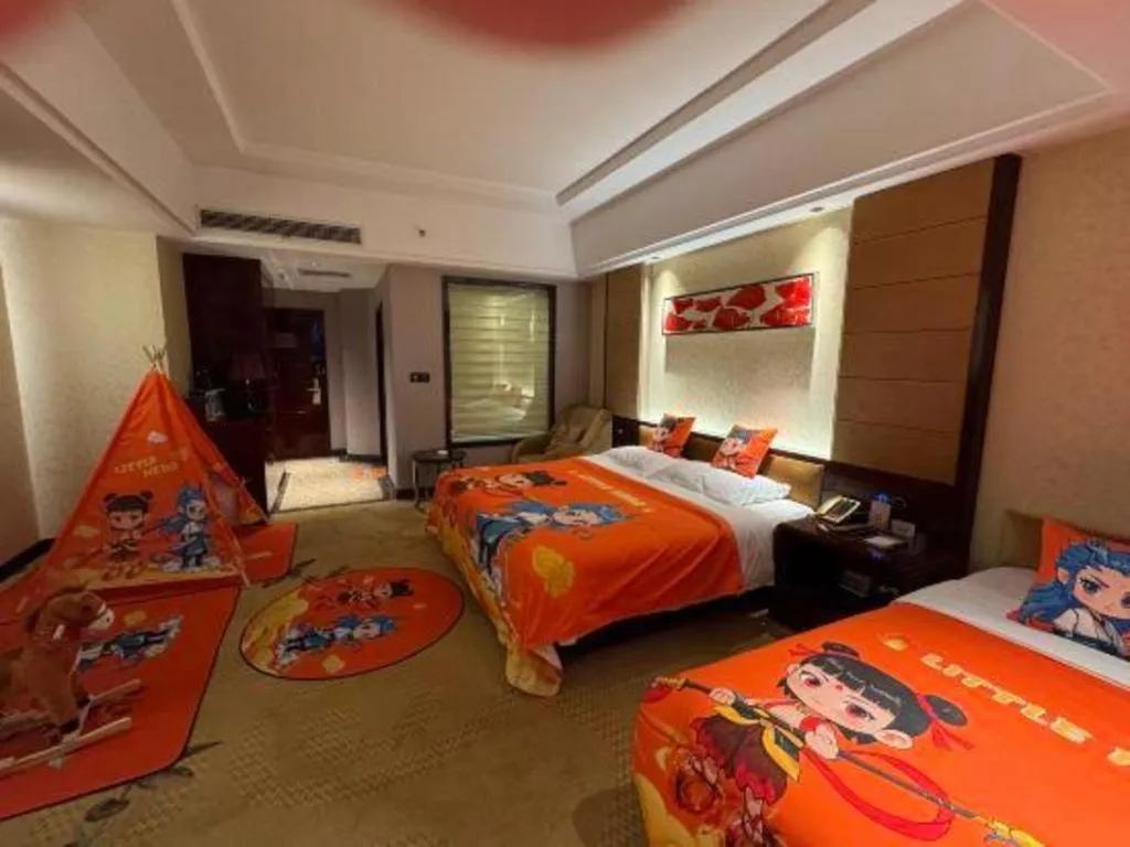 Bed in Xin Sheng Da Hong Sheng International Hotel