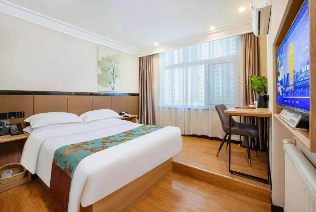 Bed in GreenTree Inn Puyang Pushang Huanghe Road