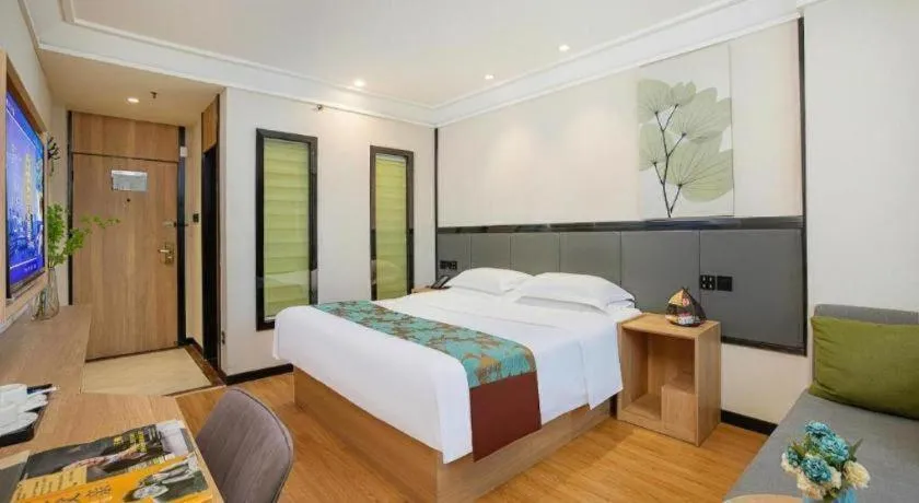 Bed in GreenTree Inn Puyang Pushang Huanghe Road